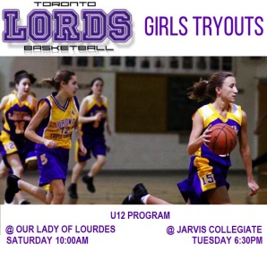 Girls tryouts U12,U13,U14